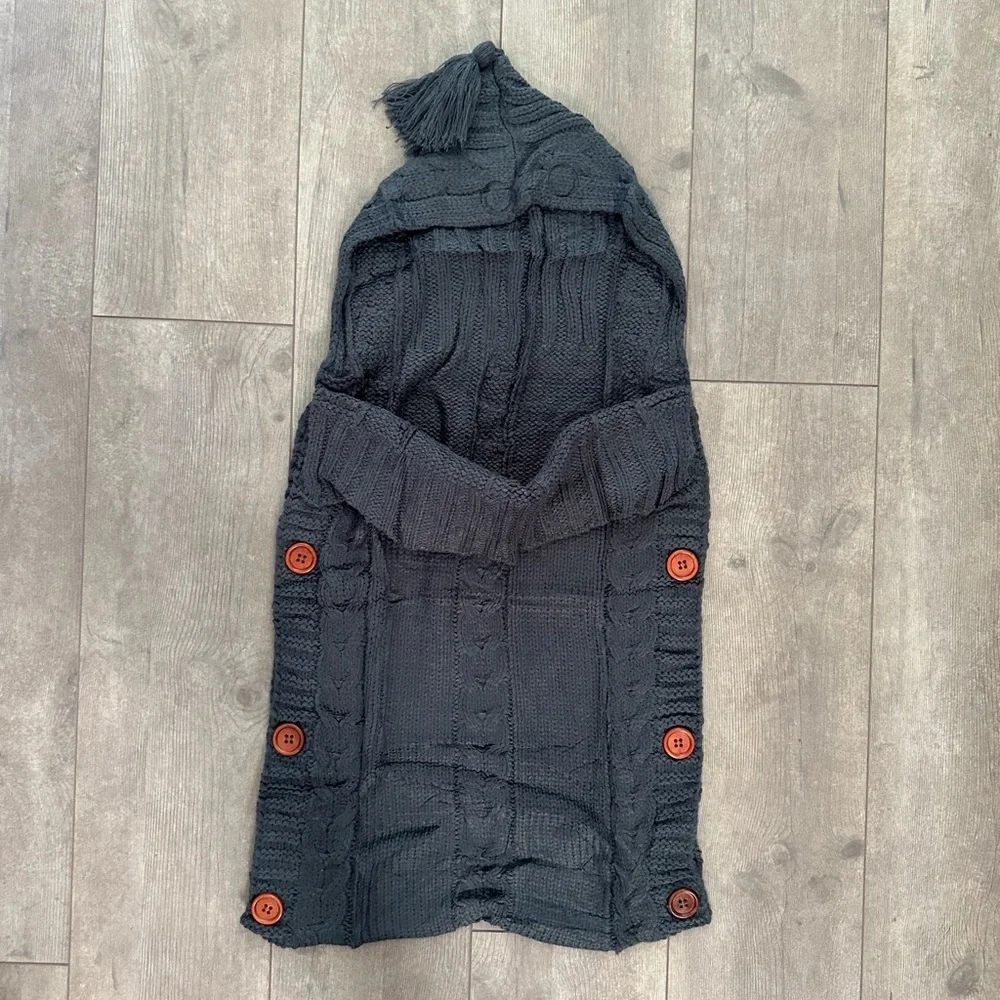 New Boutique Knit Baby Hooded Swaddling Blanket